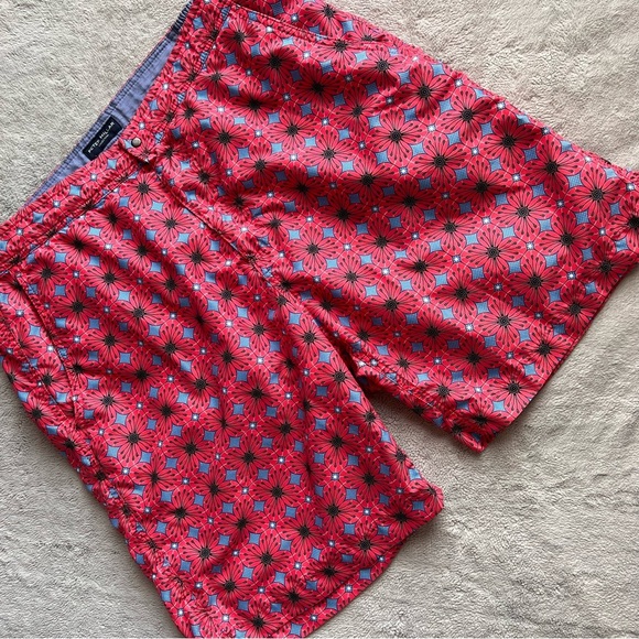 Peter Millar Other - Peter Millar Collection Hawaiian Floral Print Board Short Swim Trunks Pink Blue